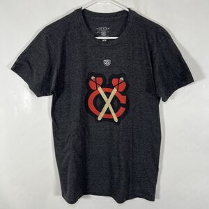 Chicago Blackhawks Old Time Hockey T Shirt Adult Size Medium Gray Retro Logo